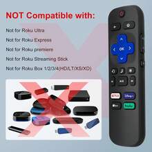 Reemplazo de control remoto para Roku-TV, compatible con televisores inteligentes de la serie Rok Hisense/Onn/Sharp - Negro - Ver 5