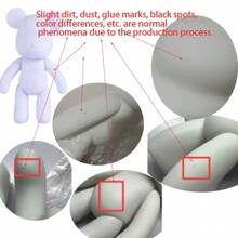 1pc (Only Blank Figurine, Painting Kit Not Included) DIY Gift Graffiti Painting Figurine, Fluid Bear Paints, Flowing Cute Bear Painting Creative Painting Supplies DIY Painting Set, Creative Home Decor Handmade Doll Small Statue Doll, Birthday/Valentine's Day Gift. (Random Style, Color With Slight Variations)