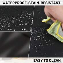 3 Piezas Delantales Corto de Cintura con 3 Bolsillos, Impermeable Chef Delantal Negro para Hombres y Mujeres, Delantal de Cocina Camarero Ajustable para Restaurante Cafetería - Negro - 70x46 cm - Ver 12