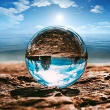 100/80/50mm, K9 Transparent Crystal Ball, Suitable For Home Living Room And Office Decoration, Magic, Photography Ball, Transparent Contact Juggling Ball, Feng Shui, Perfect Christmas And Valentine's Day Gift And Home Decoration - 透明 - 查看 5