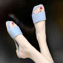 Women's Flat Sandals - 藍色 - 查看 3