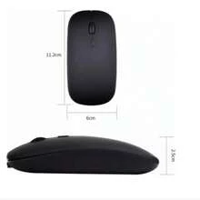 Mouse Inalámbrico Recargable 2.4g Con Bluetooth 7color Ratón Rosa - Rosa Roja - Ver 5