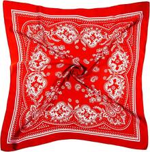 Satin Head Scarf - 27.5 Inch Silk Hair Wrap For Women - 紅色 - 查看 1