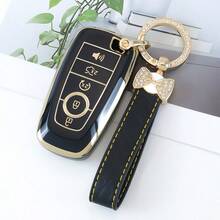 1 Pc For Ford Key Fob Cover TPU Key Case Full Protector Compatible With Ford For Fusion For Explorer For Escape For F150 For F250 For F350 For F450 For F550 For Edge For Expedition Dustproof And Anti Fall High-End Fashionable Keybag - Keychain HL3 - View 2