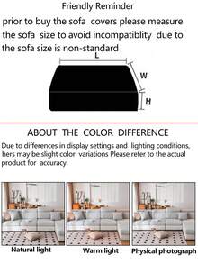 1 件弹力沙发套，防滑全覆盖沙发座套，适合所有季节，布艺加厚沙发套，可机洗，防尘，宠物友好，装饰性沙发保护套，可调节，适用于转角沙发、卧室、办公室、客厅、L 型沙发和 1/2/3/4 座 - 淺灰色 - 查看 6