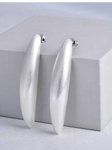 Exaggerated Minimalist Luxury Chic Elegant Long Teardrop Personalized Design Frosted Earrings, Fashionable Statement Earrings