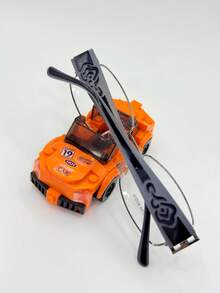 1 Piece Metal Glasses Frame - 深灰色 - 查看 6