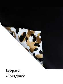 20 Stücke/Packung Reißfestes Blumen-Packpapier mit Leoparden-Muster im europäischen Stil, ideal für Blumenarrangements & Geschenkverpackung