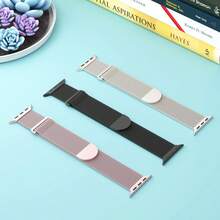 Paquete de 3 correas de malla metálica compatibles con Watch de 38mm 40mm 41mm 42mm 44mm 45mm 46mm 49mm, correa de bucle magnético de acero inoxidable para Ultra 3 2 1 Series 11/10/9/8/SE//6/5/4/3 para hombres y mujeres - Oro/Negro/Plata - Ver 9