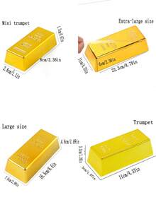 用于婚礼和节日摄影的新型仿金条道具适用于家居装饰、礼品、万圣节礼品、圣诞节礼品、新年礼品等