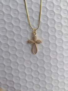 Exquisito e Fashion Colar Pingente Incrustado de Strass para Colares Casuais e de Alta Gama de Mulheres