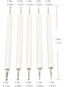 Embossing Stylus Set 5PCS 5 Size Double End Tracing Dotting Tool For Carbon Transfer Paper Mandala Rock Painting Pottery Clay Craft Embossing Art Nail Art - 1_ - View 2