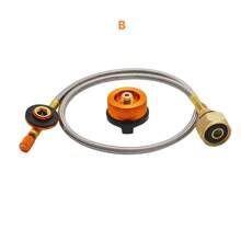 1 set d'adaptateurs de valve de bouteille de gaz butane rechargeable, équipement de camping en plein air