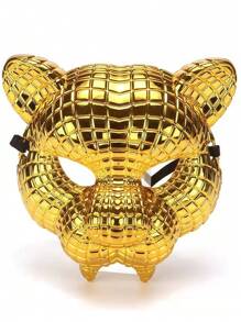 3Pcs Cartoon Survival Game Mask, Black Mesh, Triangle, Square, Circle, Suitable For Role-Playing, Soiree And Party, Ladies And Men