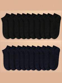 40 paquetes Calcetines unisex de unicolor calcetines tobilleros suaves y ligeros para hombres y mujeres Calcetas paquete Algodón Deportivos Casual - Unico - Ver 17