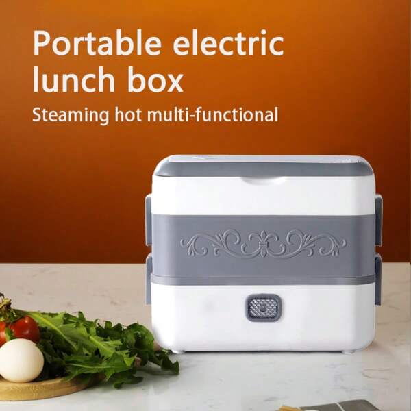 Elektrisch beheizbare Lunchbox, tragbare multifunktionale Bento-Box Lebensmittelbehälter mit Tragegriff-Design