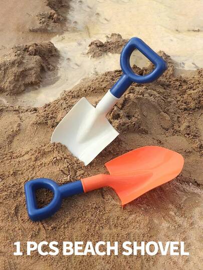 1pc Kids Beach Shovel Toys For Digging Sand, Dirt, Hard PP Material, Play Water Digging Tools, Suitable For Sand Play At The Beach Or Outdoor, Suitable For 3-6-12 Years Old Babies, Boys And Girls Universal, Baby Shovels