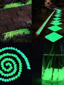 50/100/300/500 Stücke leuchtende dekorative Steine, mikrolandschaftliche leuchtende Steine, geeignet für Garten Kunstdekoration, Bonsai Dekoration, Wege, Rasen, Aquarien, Fischbecken, Vase Füllung, Blumentopf Dekoration