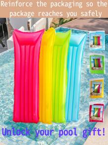 1PC Adult Inflatable Bed, Float, With Dual Airbags, Thickened PVC For Pool Parties, Beach