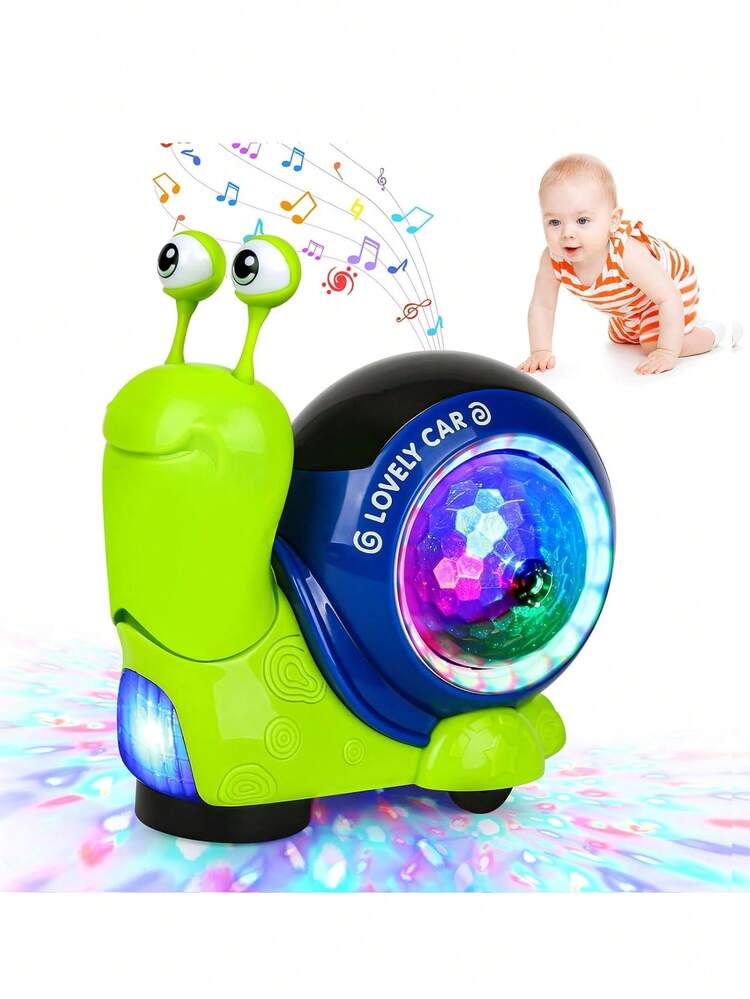 Luminous Snail Toy,Baby Electric Snail Toy, 2025 New Crawling Snail Toys,Musical Crawling Toys,Moving Interactive Sensory Toy - Multicolor - View 15