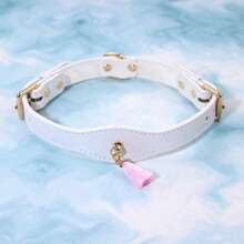 Collar de mascota de unicolor con diseño de borlas de moda