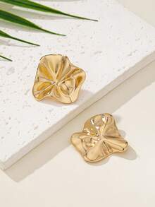 一对不对称几何别致高端耳环