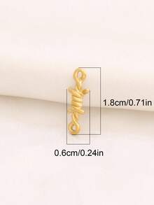 3 件不锈钢 3D 荆棘金属连接器吊坠创意饰品适用于 DIY 珠宝制作手工配件