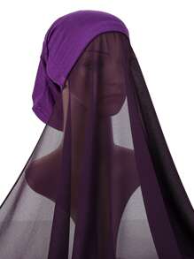 1 Stück Damen einfarbiger Chiffon Rohrschal Hijab, modische vielseitige, bequeme und atmungsaktive Hijab Accessoires, geeignet für den täglichen Gebrauch