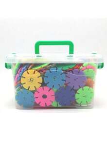 100 Pieces/Set, Early Education Toy Snowflake Puzzle Blocks, Kindergarten Children, Boys And Girls, Baby Intelligence Development Blocks Are Very Suitable For Kindergarten Classrooms(Some Colors And Styles Are Random)(The Specific Size Of Each Individual Image Is Explained) - Multicolor - View 20