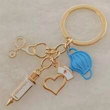 Ensemble de porte-clés d'outils médicaux uniques de rue - stéthoscope, seringue et masque - des cadeaux parfaits pour les infirmières ! Accessoires de voiture Charm de sac