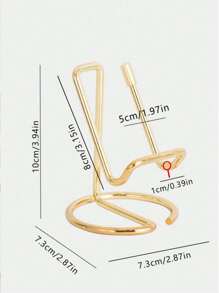 1 件双向金属手机支架，桌面装饰品，金色和玫瑰金金属手机支架桌面配件，用于观看视频课程，简单的艺术展示，金属制品风格支撑，适合所有手机，桌面装饰，手机支架，节日礼物，学校/办公用品，学生/朋友礼物，女性返校收纳整理器旅行必需品返校宿舍收纳秋季装饰