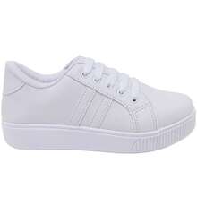 Tênis Infantil Feminino Casual Confortável Moda 28 ao 36 - Branco - Visão 5