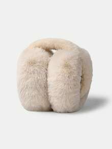 1 件儿童冬季耳套保暖耳罩女童男童可爱毛茸茸耳套可折叠耳罩适合寒冷天气