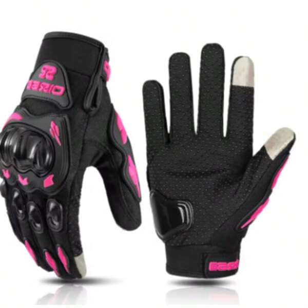 Sommer Lady Pink Motorradhandschuhe Damen Atmungsaktive Motorradreithandschuhe Anti-Fall-Touch-Funktion Motocross Moto Bikerhandschuhe