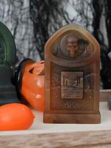 1pc Halloween Gravestone Shaped Silicone Mold, DIY Gravestone Candle, Wax, Plaster Home Decor, Halloween Decoration Silicone Mold