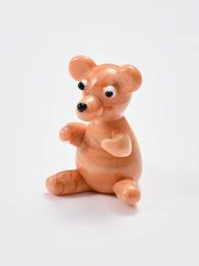 1 peça mini estatueta realista de elefante ou cachorro de vidro colorido, decoração para casa, entretenimento, peça central para mesa de jantar, decoração de conto de fadas para casa e jardim, decoração de mesa de festa, acessório para fotografia