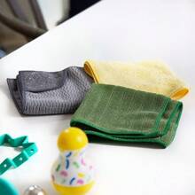 LYHigh Chair Cleaning Cloth Premium Microfiber Cloth With Scrubbing Corner Ideal For Baby High Chair Portable Travel High Chair High Chair Cover 100 Wash Promise 8502 - 綠色 - 查看 5