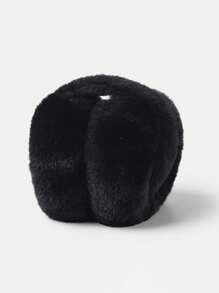 1 件儿童冬季耳套保暖耳罩女童男童可爱毛茸茸耳套可折叠耳罩适合寒冷天气