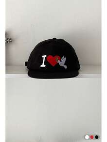 1pc Letter Embroidered Breathable Quick Dry Flat Brim Baseball Cap, Waterproof Brim Letter Embroidered Ins-Style Baseball Cap For Men & Women, Skater Hippie Chicks Style - Flat Eaves - View 13