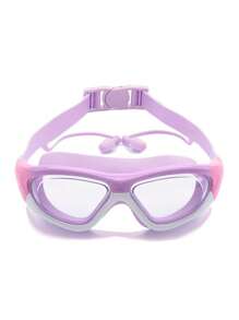 1 Piece Of Children's Anti-Fog HD Swimming Goggles, Waterproof And Anti-Fog HD Professional Diving Goggles Swimming Equipment - Silicone Earplugs Swimming Goggles, Suitable For 3-16 Years Old Children Swimming Diving Use