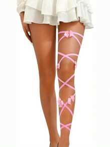 2 Peças Envoltórios de Perna em Formato de Arco para Mulheres, Acessórios para Festival Rave, Fantasia Sexy para Show de Música, Traje de Clube