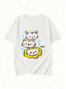 Women T-Shirts - 白色 - 查看 2