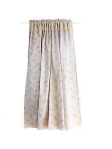 1pc Nordic Style Small Flower Decorative Curtain, Window/Door/Kitchen Curtain - Beige - View 8