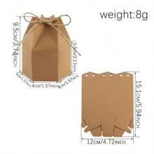 10pcs Hexagon Candy Gift Box, Mixed 2 Colors, 5pcs Each