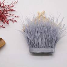 1Meter 8-10cm Colorful DIY Ostrich Feather Trims Crafts Plume Sewing Clothing Accessories White Feathers Ribbon Wedding Party Accessories - Multicolor - View 15