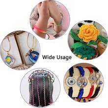 Dortrue Nylon Cord Satin String 2mm X 220 Yards 20 Colors Rattail Satin Silk Trim Cord For Friendship Bracelets, Necklaces, Jewelry Making, Chinese Knotting,Arts And Crafts - Mixed Colors 1-220y - 查看 6