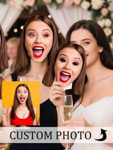 Customized Photo Face Mask, Personalized Face Mask With Precise Cutting And Elastic Cord, Perfect For Funny Atmosphere And Creative Essentials - Multicolor - View 2