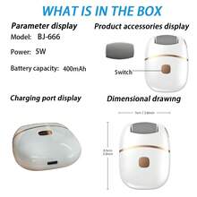 Electric Foot Grinder Electronic Professional Foot File Beauty Exfoliator Callus Remover Pedicure Tool Dead Skin Calluses Remove Battery Capacity: 400mAh - White - View 3
