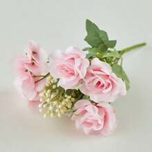2 Ramos de peonías artificiales de seda, ramos de flores de peonías falsas, floreros decorativos con imitaciones de flores de peonía, decoraciones florales, mesas de bodas y fiestas, adecuadas para los expositores de flores del centro de bodas de nuestra tienda, decoración del hogar para el Día de San Valentín