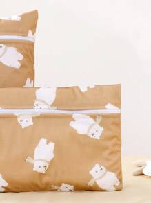 2 tamaños de bolsas impermeables, bolsa de almacenamiento impermeable para pañales de bebé y piezas de bomba, bolsa de pañales reutilizable con bolsillos con cremallera y asa, bolsa de viaje, playa, piscina, bolsa de gimnasio para trajes de baño y ropa mojada